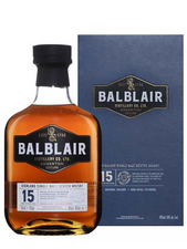 BALBLAIR 15 ans, whisky, single malt whisky, single malt whisky - 91,80 €