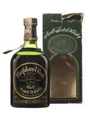 HIGHLAND PARK 18 ans 1960 Black Label gestauchte grüne Fl., whisky, single malt whisky, single malt whisky - 2 436,00 €